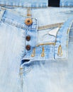 Opened denim jeans fly fragment Royalty Free Stock Photo