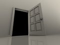 Opened door