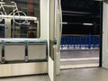 Opened door of an empty S Bahn train in Germany