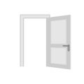 Opened door isolated. template Interior vector illustration Royalty Free Stock Photo