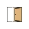 Opened Door vector concept colored icon or sign Royalty Free Stock Photo