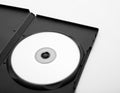 Opened dvd box with empty disc Royalty Free Stock Photo