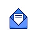 Opened email mail envelope icon sign symbol vector Royalty Free Stock Photo