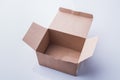 Opened empty cardboard box, top view. Royalty Free Stock Photo