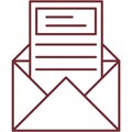 Opened envelop vector email letter icon symbol