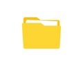 Opened folder with documents. Folders flat design, vector illustration on background.
