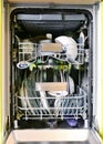 Opened full loaded dishwasher