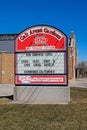 Modern Sign For Galt Arena Gardens In Cambridge, Ontario