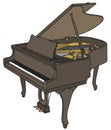 Opened grand piano