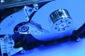 Opened hard disk details Royalty Free Stock Photo
