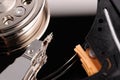 opened hard disk drive Royalty Free Stock Photo