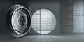 Opened huge empty bank vault front view Royalty Free Stock Photo