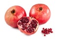 Pomegranate fruit isolated on white background Melograno Melagrana Royalty Free Stock Photo