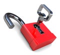 Opened lock Royalty Free Stock Photo