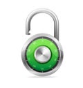 Opened Lock, Security Concept. Vector padlock