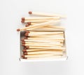 Opened Matchboxes with Brown Matches Royalty Free Stock Photo