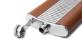 Opened metal flask for alcohol Royalty Free Stock Photo