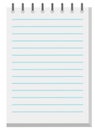 White Sheet in Notepad with Metal Spiral