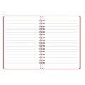 Opened spiral notebook isolated on white background