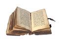 Opened old book isolated Royalty Free Stock Photo