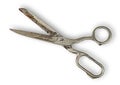 Opened old tailor scissors