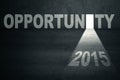 Opened opportunity door with number 2015