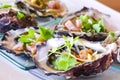 Opened oyster food Royalty Free Stock Photo