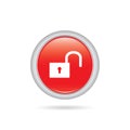 Opened padlock icon vector design Royalty Free Stock Photo