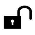 Opened padlock vector design Royalty Free Stock Photo