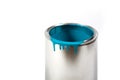 Opened paint bucket Royalty Free Stock Photo