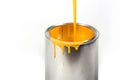 Opened paint bucket with dripping Royalty Free Stock Photo