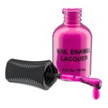 Opened pink nail polish bottle, 3D rendering