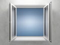 Opened plastic window Royalty Free Stock Photo