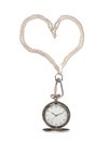 Opened pocket watch on a chain Royalty Free Stock Photo