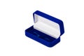 Opened present box for jewerly on white background Royalty Free Stock Photo