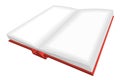 Opened red book with empty lists Royalty Free Stock Photo