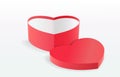 Opened red heart shaped gift box Royalty Free Stock Photo