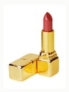 Opened red lipstick gold tube