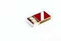 Opened red matchbox Royalty Free Stock Photo