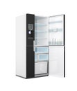 Opened refrigerator isolated on white background Royalty Free Stock Photo