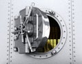 Opened safe deposit vault Royalty Free Stock Photo