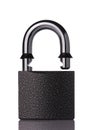 Opened secure padlock Royalty Free Stock Photo