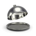 Opened silver cloche