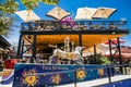 Terrace of the restaurant at Patio Bellavista. Santiago, Chile