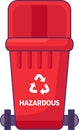 Opened Transportable Hazardous Waste Container