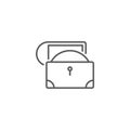 Opened treasure chest outline icon linear style sign for mobile concept and web design pirates