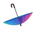 Opened Turned Down Bright Umbrella In Violet Colors Vector Illustration