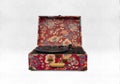 Floral patterned Turntable Portable Suitcase Record Player with Royalty Free Stock Photo