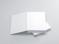 Opened white Book Mockup, Front page, title