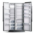 Opened Wider Empty Refrigerator Royalty Free Stock Photo